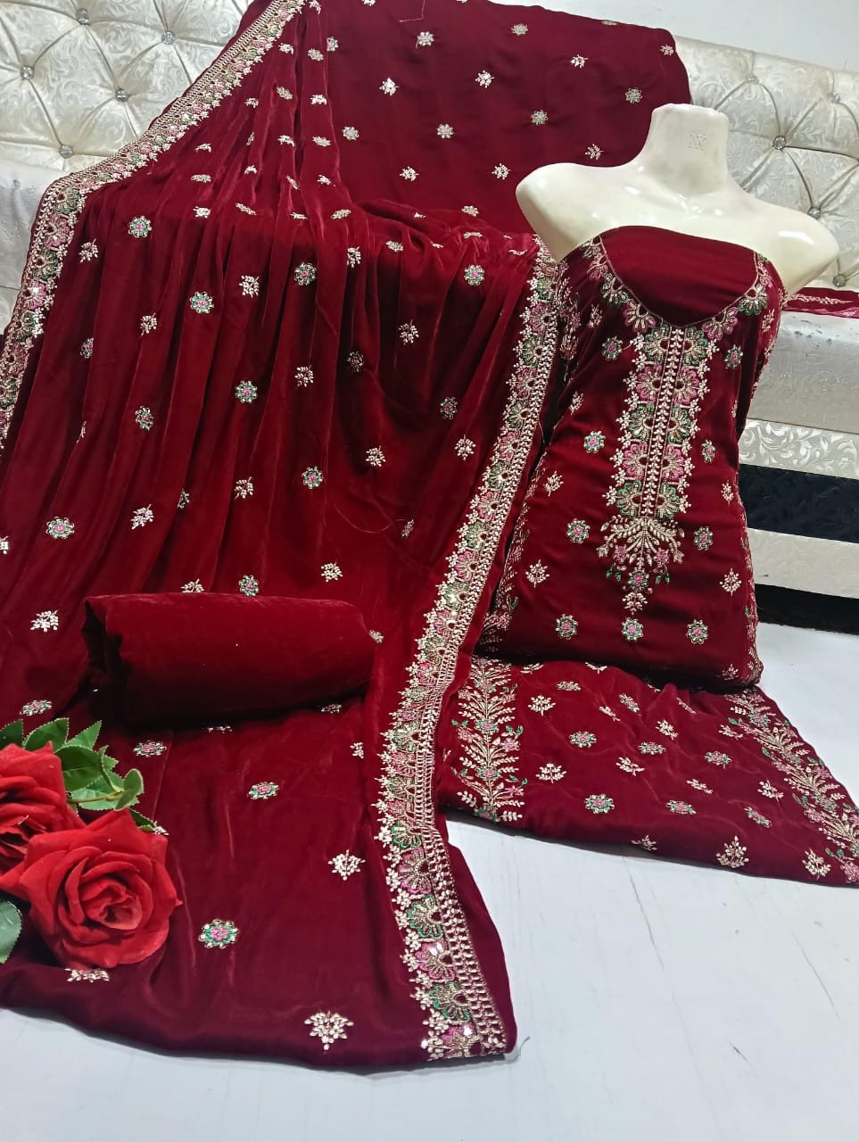 premium wedding collection bareeze thread embroidery and sequence work outfit